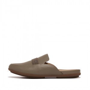 Beige Fitflop Gracie Microfibre Women's Mules | PH-4906ZFLVY