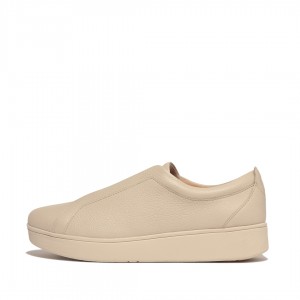 Beige Fitflop Rally Elastic Women's Sneakers | PH-6457DMSAZ