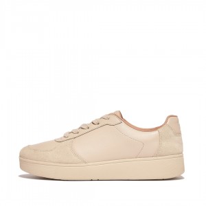 Beige Fitflop Rally Panel Women's Sneakers | PH-2608YDXTH