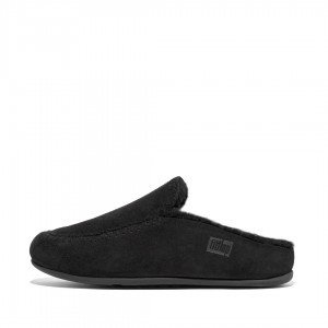 Black Fitflop Chrissie Ii Haus Women's Slippers | PH-6298FKVGN