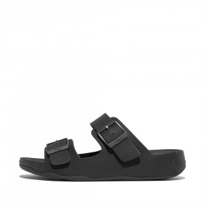 Black Fitflop Gogh Moc Nubuck Men's Slides | PH-2068GXAFR