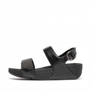 Black Fitflop Lulu Microfibre Faux Leather (Pu) Women's Back-Strap Sandals | PH-7143JAKRX