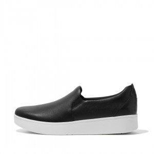 Black Fitflop Rally Slip On Skate Women's Sneakers | PH-8154TRSIB