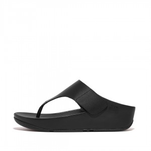 Black Fitflop Shuv Toe Thongs Women's Thongs | PH-0839PYLUJ