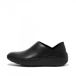 Black Fitflop Super Loafer Work Shoes Women's Slip Ons | PH-0419TBEGF