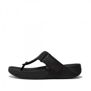 Black Fitflop Trakk Ii Toe Men's Thongs | PH-4268XSQGF