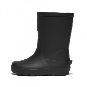 Black Fitflop Wonderwelly Natural Rubber Mix Kids' Rain Boots | PH-0167OHVMR