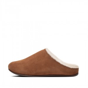 Brown Fitflop Chrissie Shearling Women's Slippers | PH-7845VDSXL