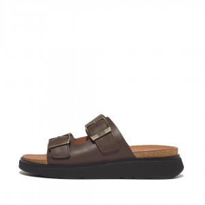 Brown Fitflop Gen-Ff Men's Slides | PH-1923BTSOX