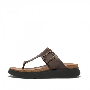 Brown Fitflop Gen-Ff Toe Men's Thongs | PH-8507NOKXZ