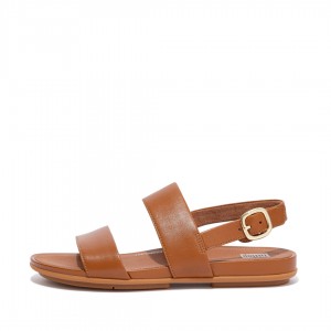 Brown Fitflop Gracie Leather Women's Back-Strap Sandals | PH-2741NVGLI