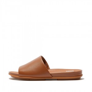 Brown Fitflop Gracie Slides Women's Slides | PH-2658JCSZE