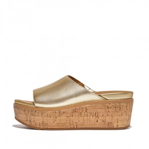 Gold Fitflop Eloise Cork Wrap Women's Wedge Sandals | PH-5468OITVY