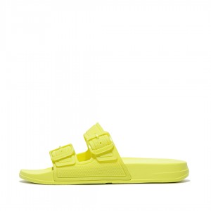 Light Green Fitflop Iqushion Rubber Tpu Slides Women's Slides | PH-7923UTHBZ