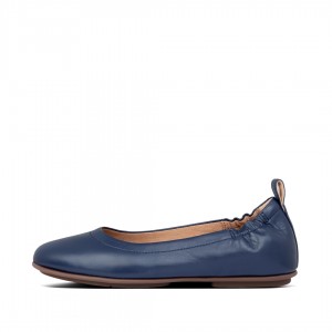 Navy Fitflop Allegro Soft Women's Ballet Flats | PH-2809SKMCV