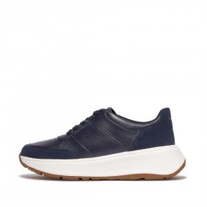 Navy Fitflop F-Mode Flatforms Women's Sneakers | PH-1246YFXJR