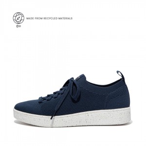 Navy Fitflop Rally E01 Multi Knit Women's Sneakers | PH-7958OCIAU