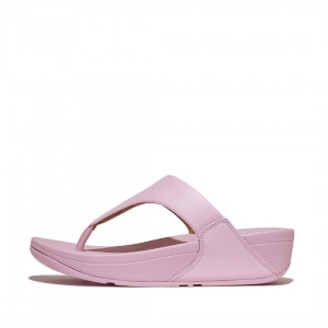 Pink Fitflop Lulu Leather Women's Toe-Post Sandals | PH-3967VGJHM