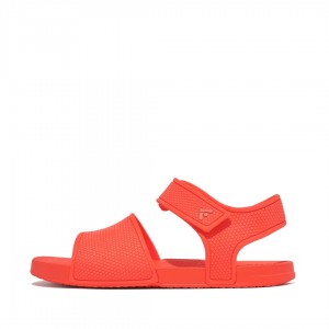 Red Fitflop Iqushion Rubber Kids' Back-Strap Sandals | PH-7625FVACH