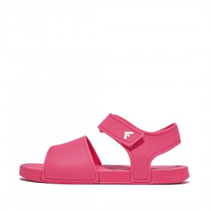 Red Fitflop Iqushion Rubber Kids' Back-Strap Sandals | PH-6120BDYHI