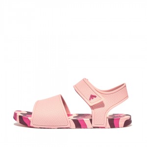 Red Fitflop Iqushion Rubber Tpu Kids' Back-Strap Sandals | PH-2850PEZQT