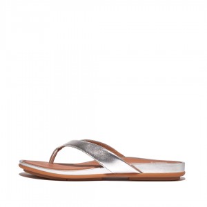 Silver Fitflop Gracie Women's Flip Flops | PH-0847COFPY