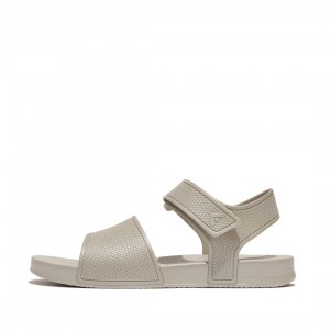 Silver Fitflop Iqushion Rubber Kids' Back-Strap Sandals | PH-6583YZCIJ