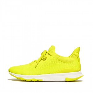 Yellow Fitflop Vitamin-Ffx Polyester Knit Lycra Tpu Men's Sneakers | PH-2470LJRVY