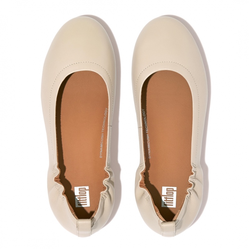 Beige Fitflop Allegro Soft Women's Ballet Flats | PH-9068IJPHT