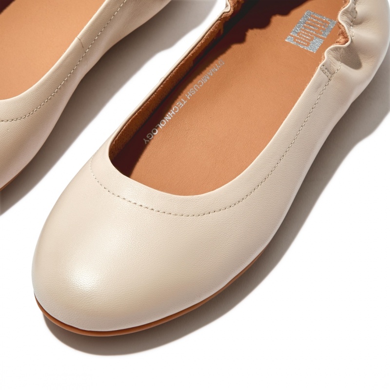 Beige Fitflop Allegro Soft Women's Ballet Flats | PH-9068IJPHT