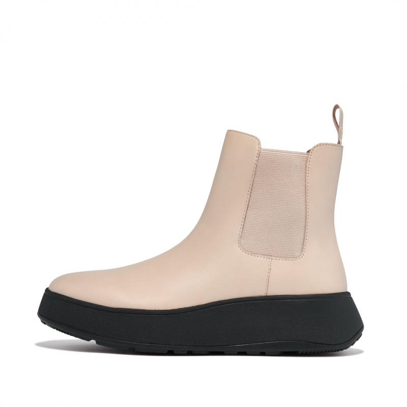 Beige Fitflop F-Mode Flatform Women\'s Chelsea Boots | PH-1260ERNQZ