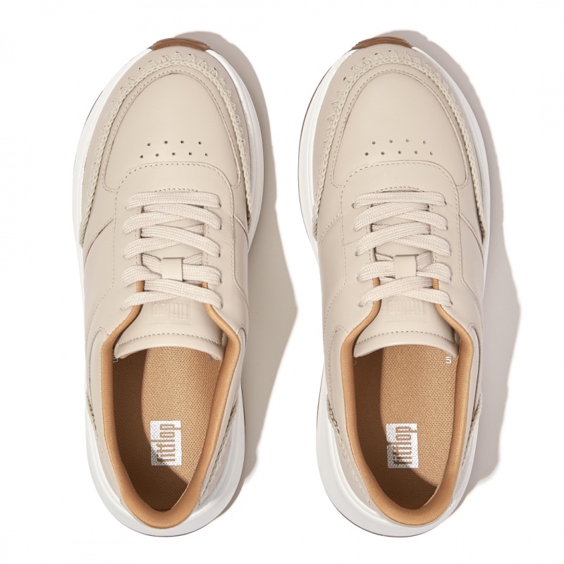 Beige Fitflop F-Mode Women's Sneakers | PH-0372VKDMX