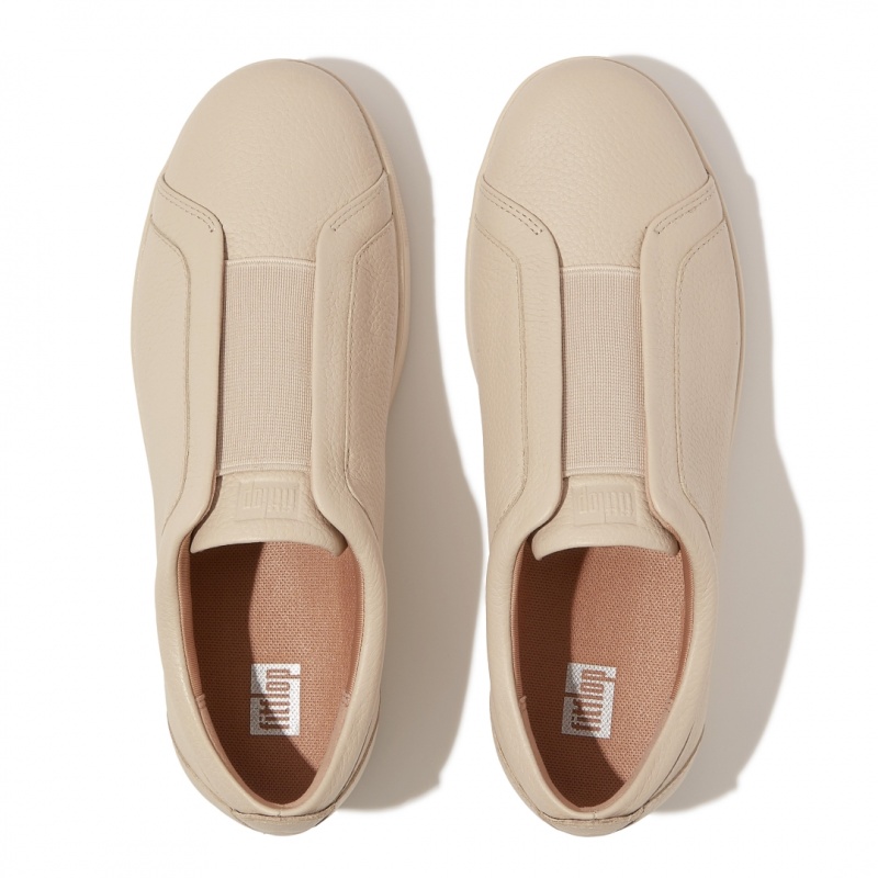 Beige Fitflop Rally Elastic Women's Sneakers | PH-6457DMSAZ