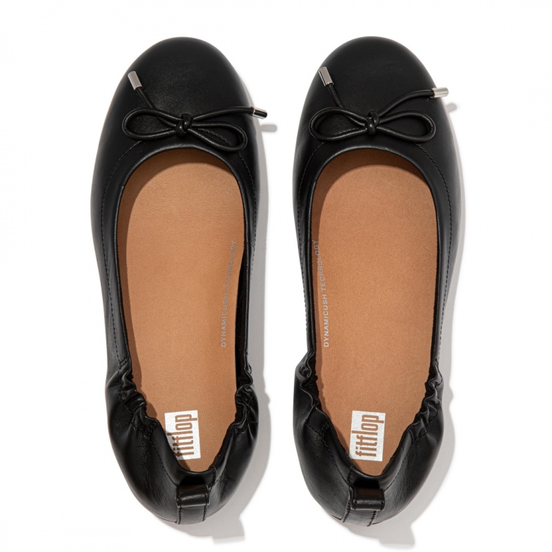 Black Fitflop Allegro Women's Ballet Flats | PH-8967RNZJP