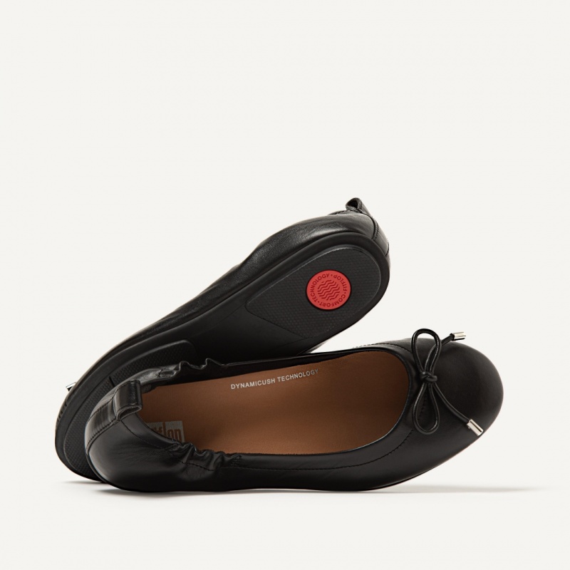 Black Fitflop Allegro Women's Ballet Flats | PH-8967RNZJP