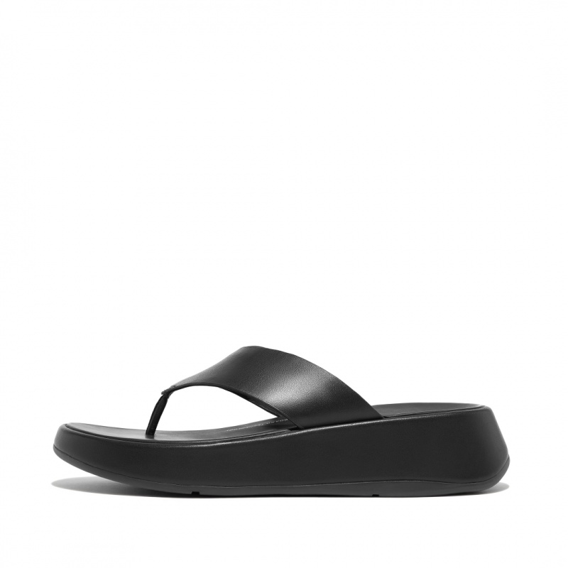 Black Fitflop F-Mode Toe Thongs Women\'s Thongs | PH-4516TJCEL