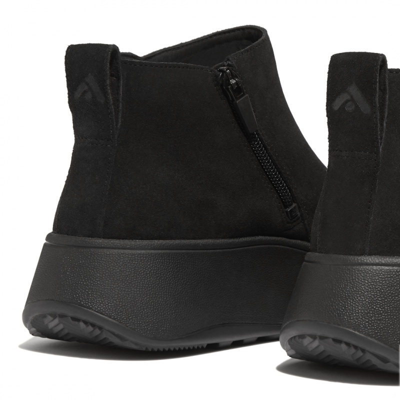 Black Fitflop F-Mode Women's Ankle Boots | PH-8761JGREP