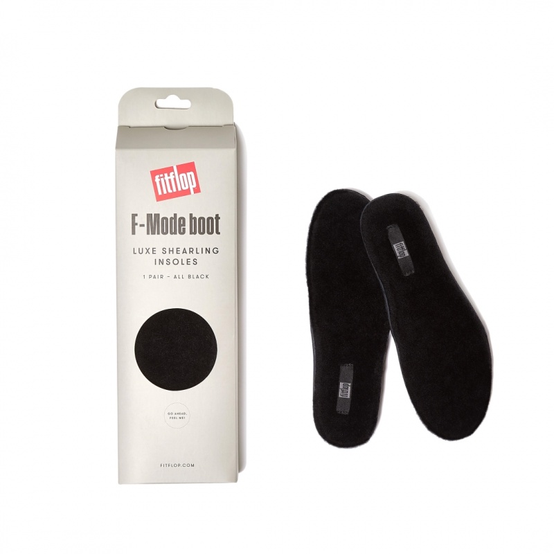 Black Fitflop F Mode Shearling Boots Women's Insoles | PH-9216XYMHQ