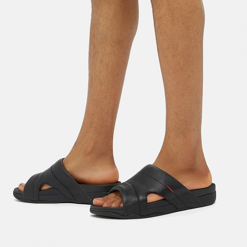 Black Fitflop Freeway Iii Men's Slides | PH-8423VJMAL