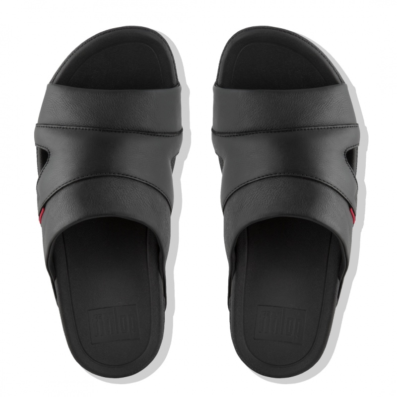 Black Fitflop Freeway Iii Men's Slides | PH-8423VJMAL