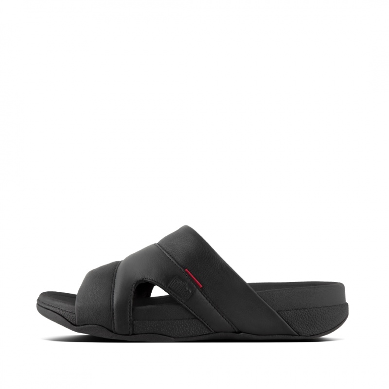 Black Fitflop Freeway Iii Men\'s Slides | PH-8423VJMAL