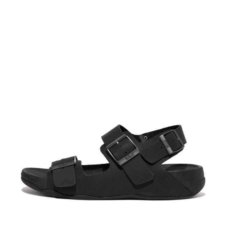 Black Fitflop Gogh Moc Back Strap Men\'s Sandals | PH-4569HXZQV