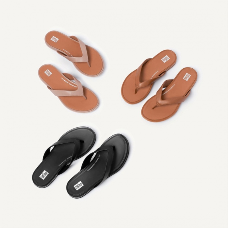 Black Fitflop Gracie Women's Flip Flops | PH-1254UJMQA