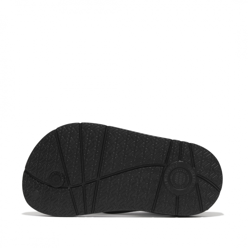 Black Fitflop Iqushion Eva Back Straps Kids' Flip Flops | PH-1465GRMBE