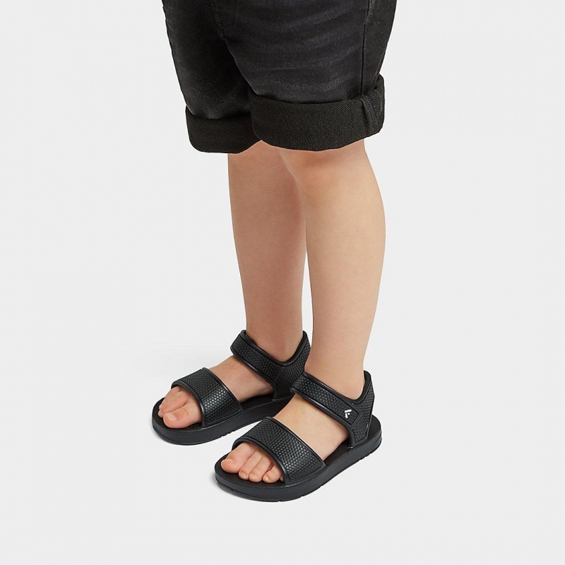 Black Fitflop Iqushion Eva Kids' Back-Strap Sandals | PH-5371DJUAN