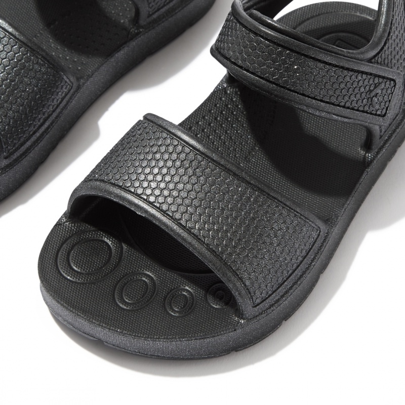 Black Fitflop Iqushion Eva Kids' Back-Strap Sandals | PH-8456BOZTA