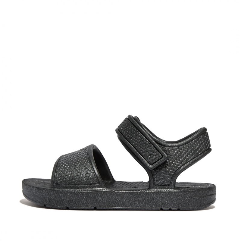 Black Fitflop Iqushion Eva Kids\' Back-Strap Sandals | PH-8456BOZTA