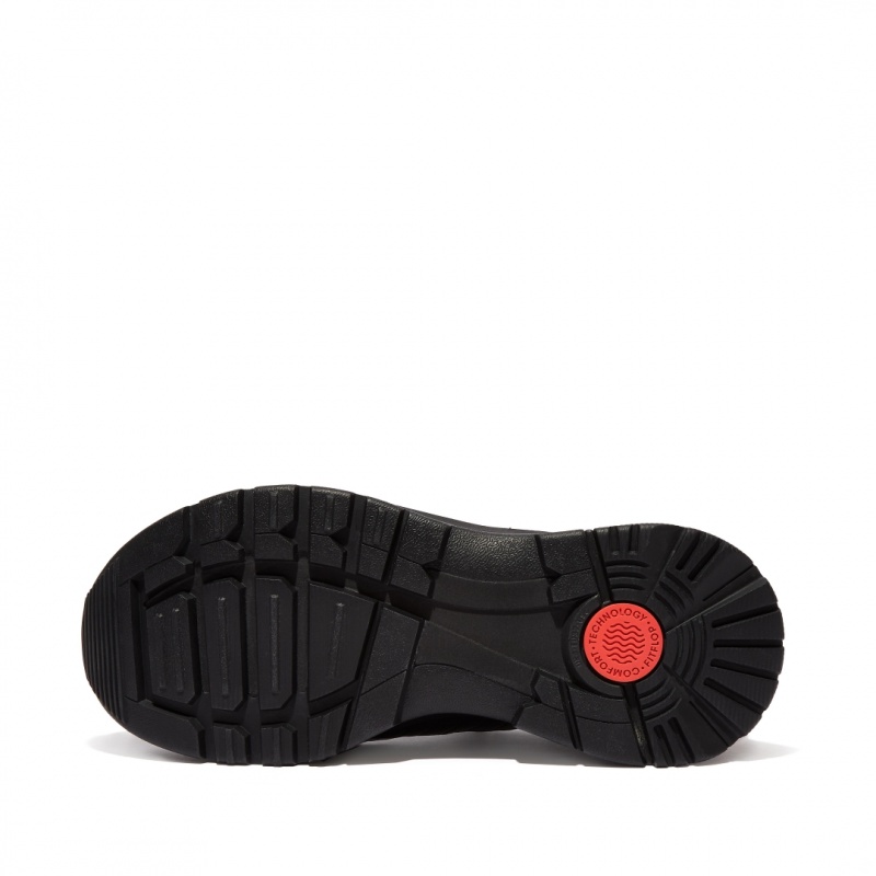 Black Fitflop Neo-D-Hyker Walking Women's Sneakers | PH-0526XLGTD