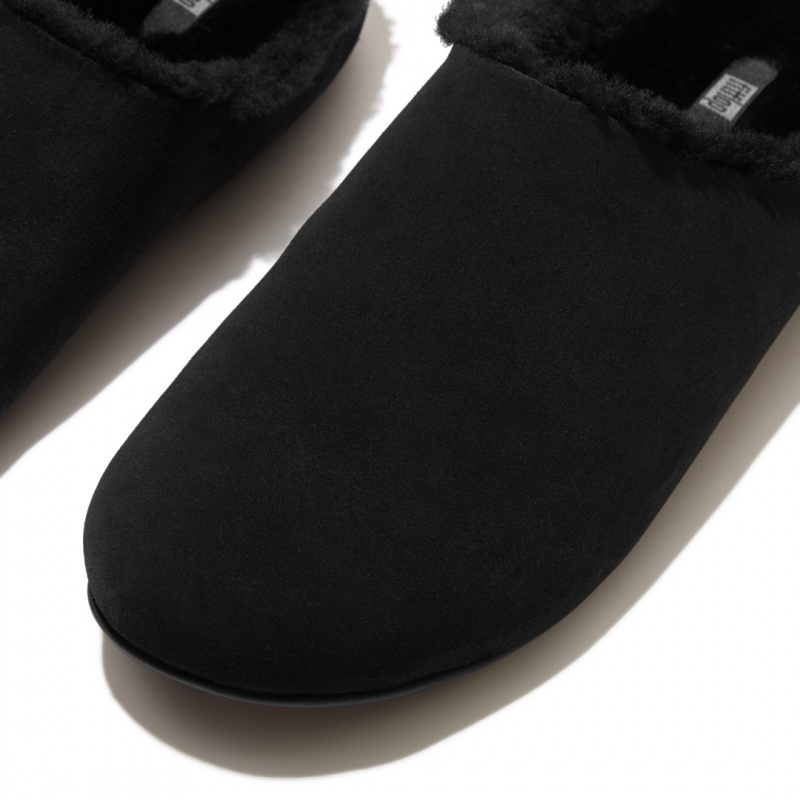 Black Fitflop Shove Men's Slippers | PH-7091SKXAC