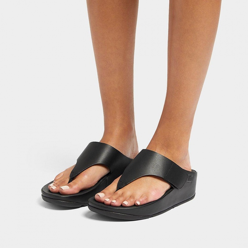 Black Fitflop Shuv Toe Thongs Women's Thongs | PH-0839PYLUJ